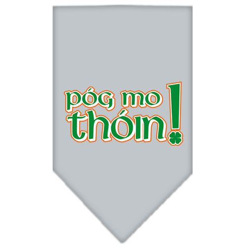 Pog Mo Thoin Screen Print Bandana Grey Large